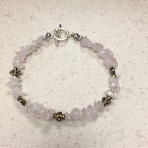 Rose quartz beaded bracelet